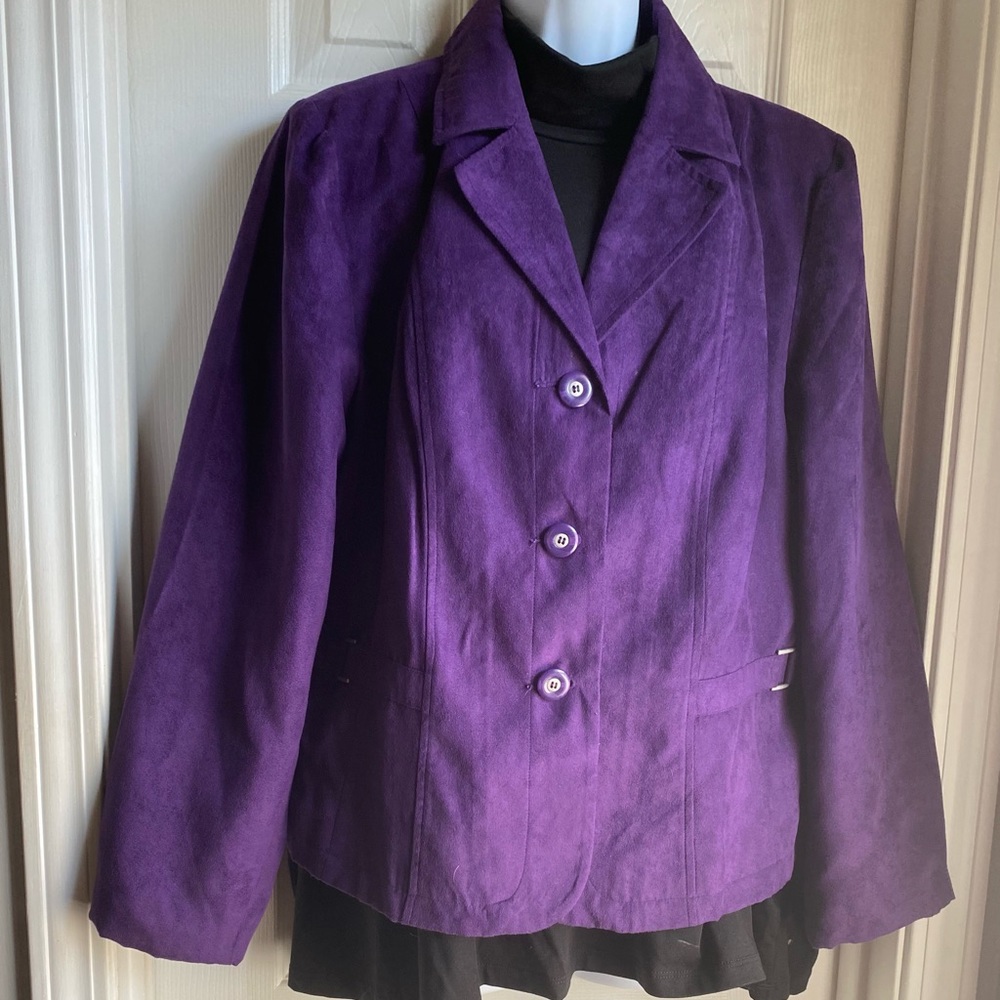 Deep Purple Dressbarn  Jacket SZ 14/16